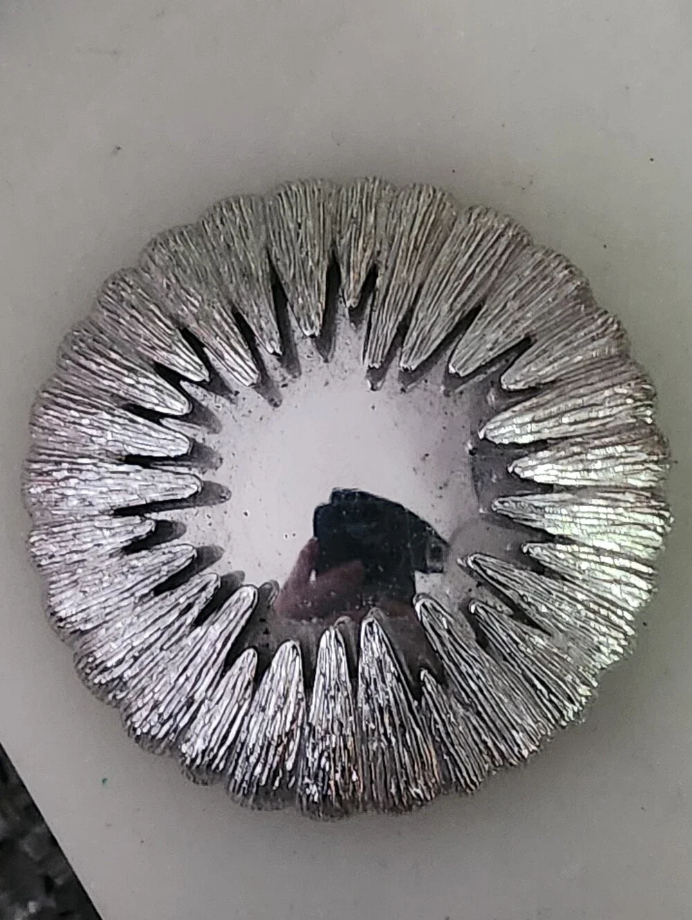 Vtg Monet Signed Large Silver Tone Mirrored Starburst Sun Celestial Brooch